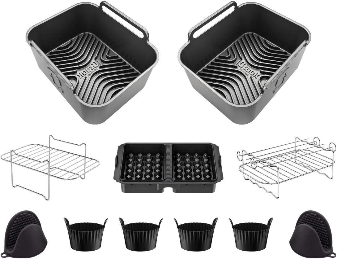 A complete air fryer accessory set
